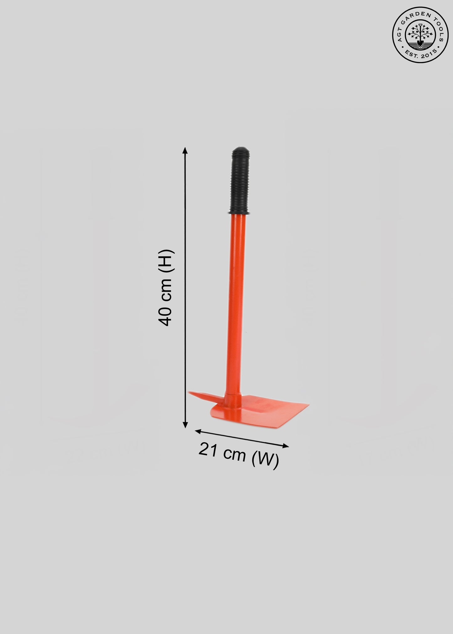 AGT® Gardening Hoe Medium (Phawda) with Rubber Grip Handle (Orange) Garden Tool Kit – Durable, Rust-Resistant Tools for Home Gardening in India