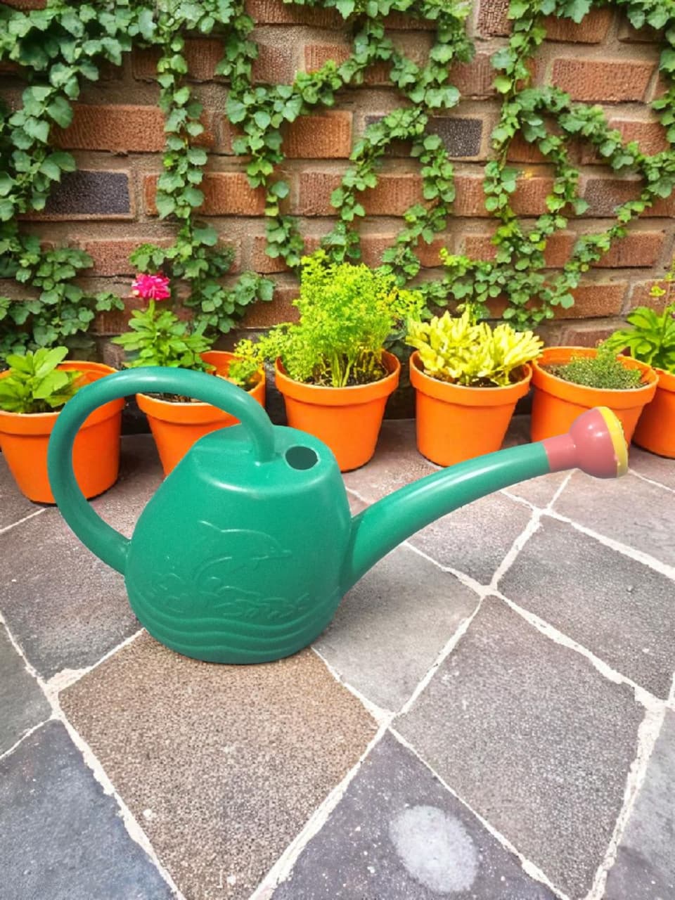 AGT®  5 Litre Green Plastic Watering Can with Long Spout | Gardening Water Can for Home, Balcony & Indoor Plants