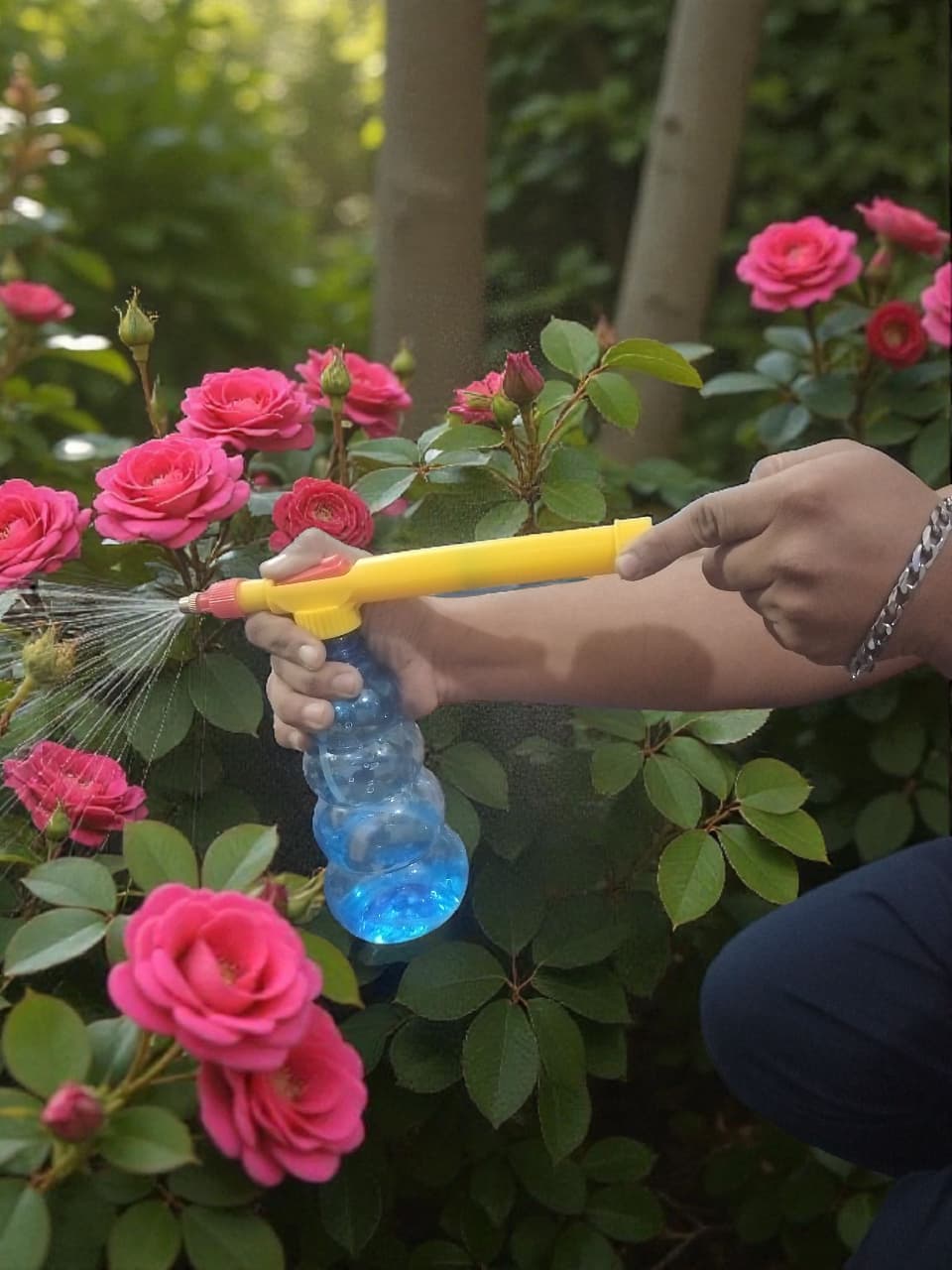 AGT®  Manual Garden Spray Pump – Adjustable Bottle Sprayer for Watering Plants, Fertilizer & Pesticide Application (1 Piece)