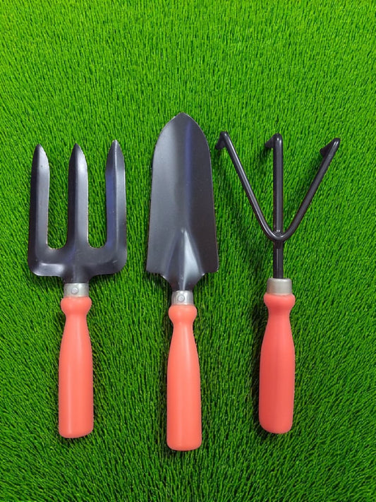 AGT® Garden Tool Set Garden Tool Kit - 3 Tools - Cultivator, Garden Fork, Trowel Garden… – Durable, Rust-Resistant Tools for Home Gardening in India