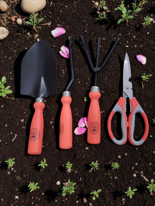 AGT® 4 Piece Garden Tool Set A25 Garden Tool Kit – Durable, Rust-Resistant Tools for Home Gardening in India
