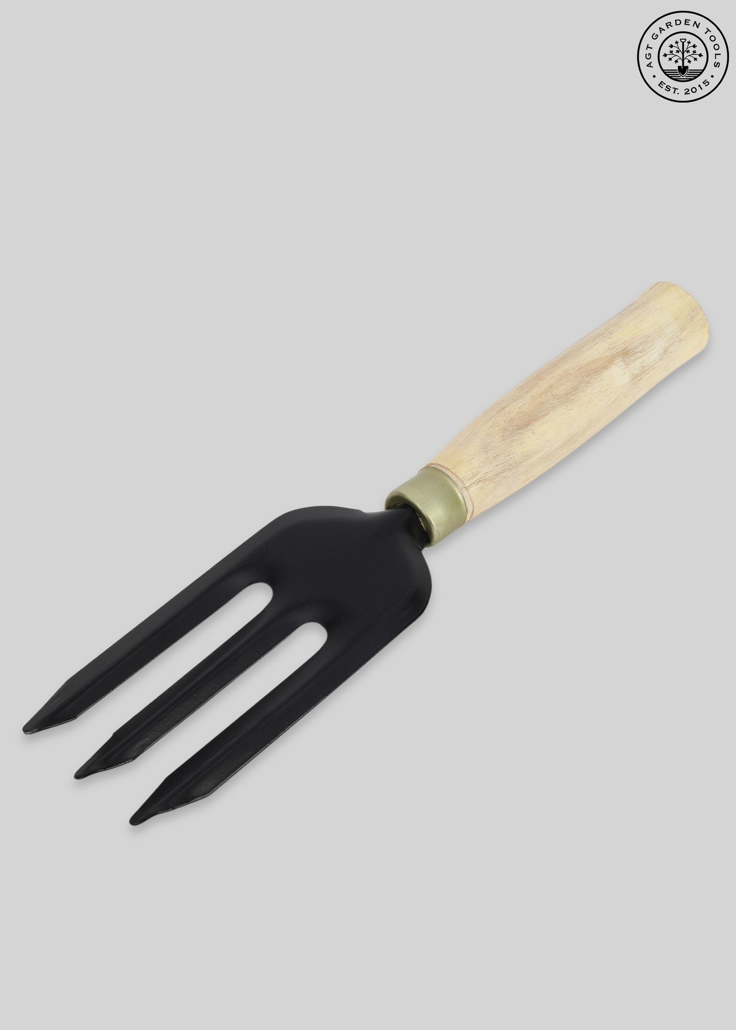 AGT® 3PCS Wooden Handle Cultivator Free Rubber Hand Gloves Garden Tool Kit – Durable, Rust-Resistant Tools for Home Gardening in India