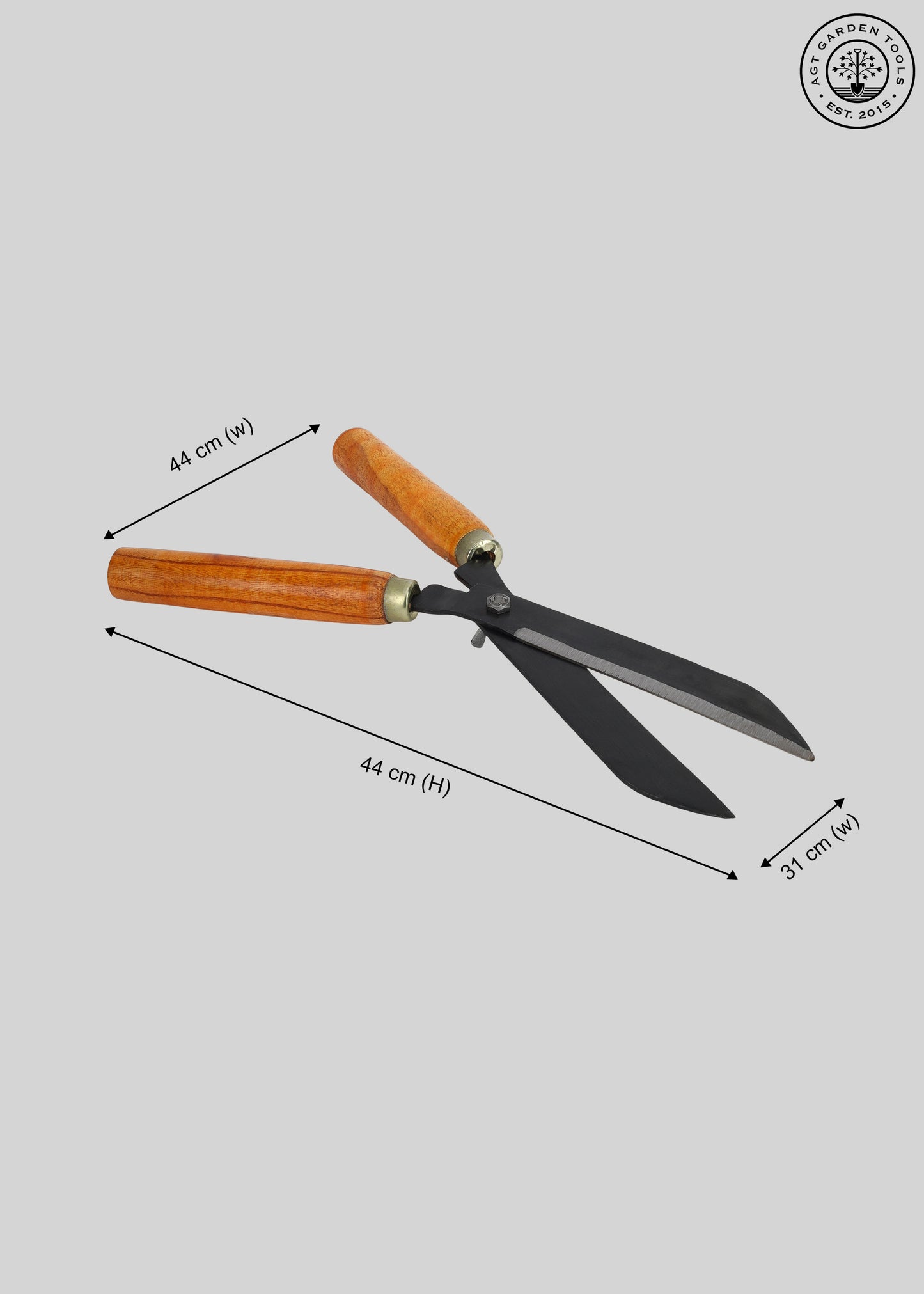 AGT® Hedge Shear With Wooden Handle 10 Inch Garden Tool Kit – Durable, Rust-Resistant Tools for Home Gardening in India