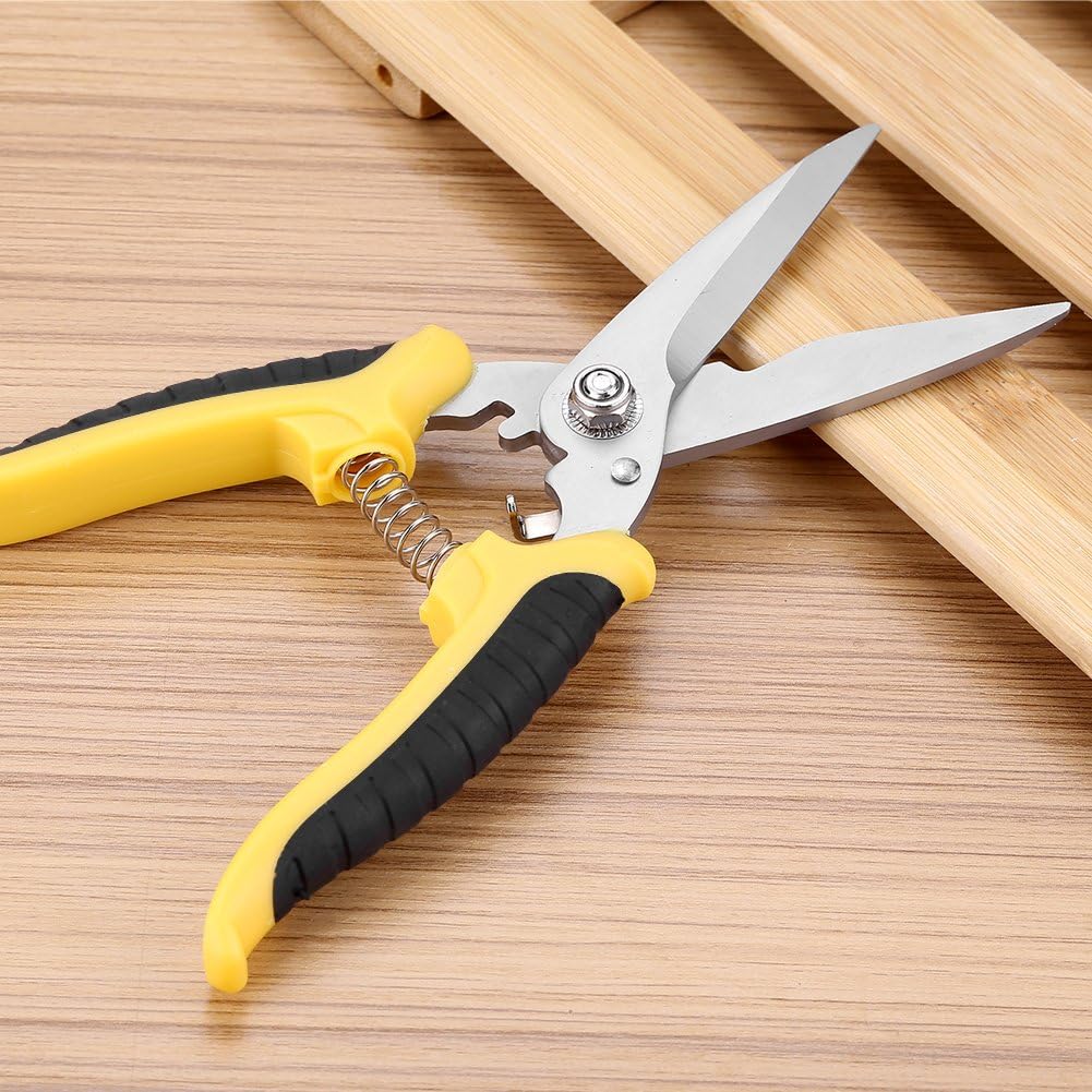 AGT Professional Stainless Steel Garden Pruning Shears with Ergonomic Grip