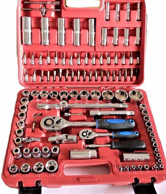 108-Piece Professional Socket & Ratchet Tool Set with Storage Case