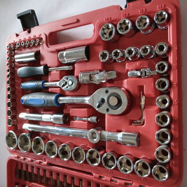 108-Piece Professional Socket & Ratchet Tool Set with Storage Case