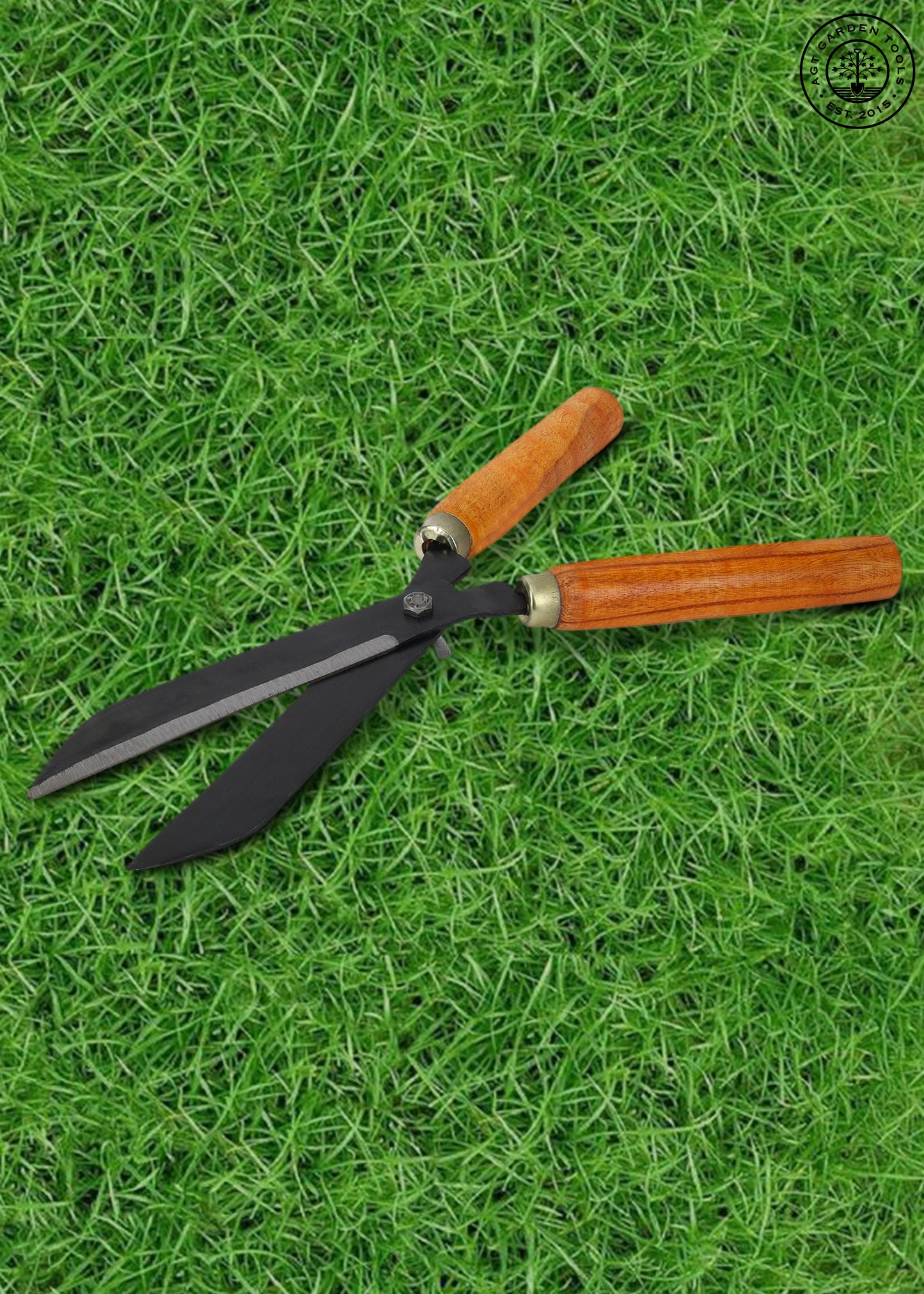 AGT® Hedge Shear With Wooden Handle 10 Inch Garden Tool Kit – Durable, Rust-Resistant Tools for Home Gardening in India