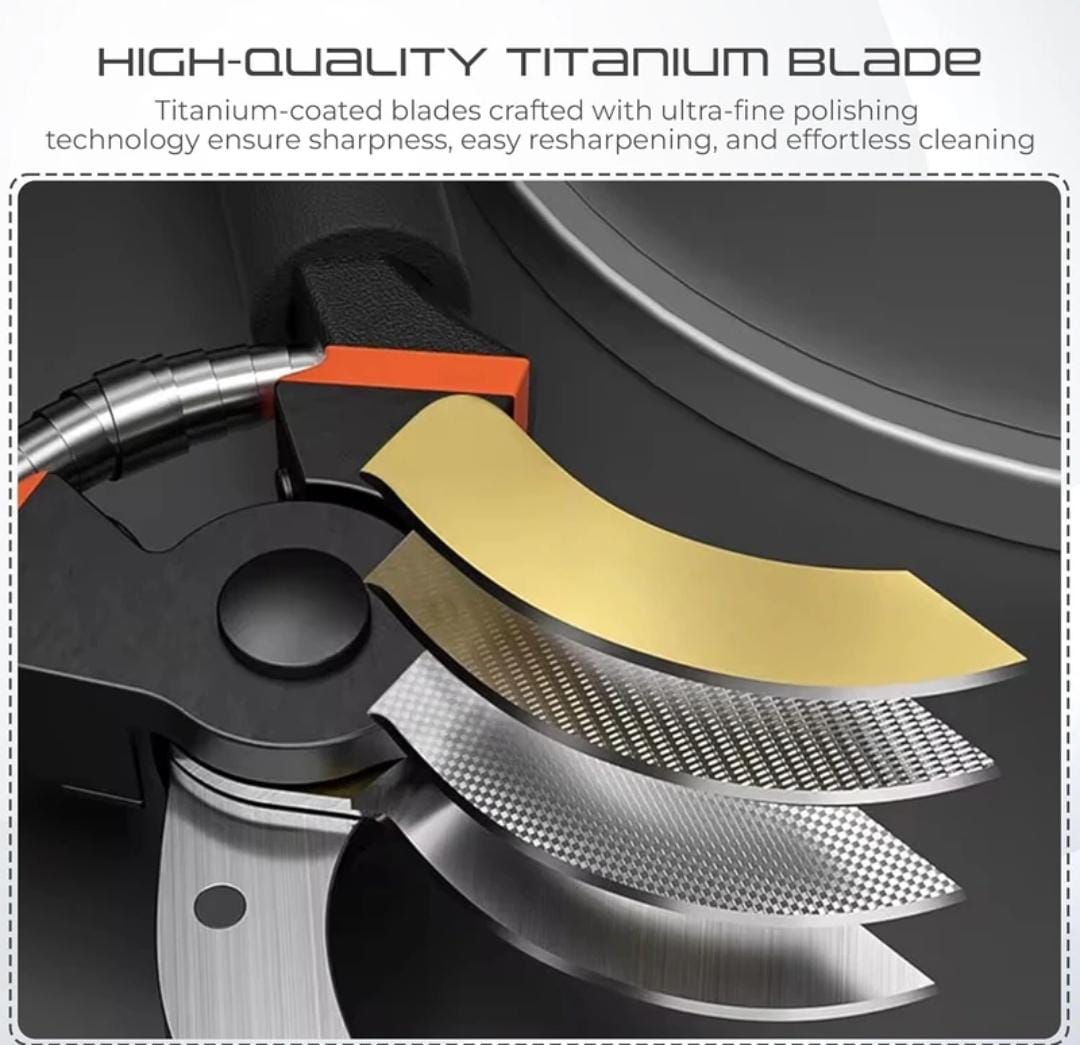 AGT Heavy-Duty Bypass Garden Pruner | Premium Gardening Cutter Tool for Plants, Stems & Branches (Manual Garden Scissor)