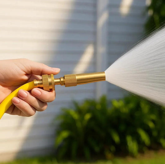 AGT Heavy Duty Brass Water Spray Gun for Car & Garden